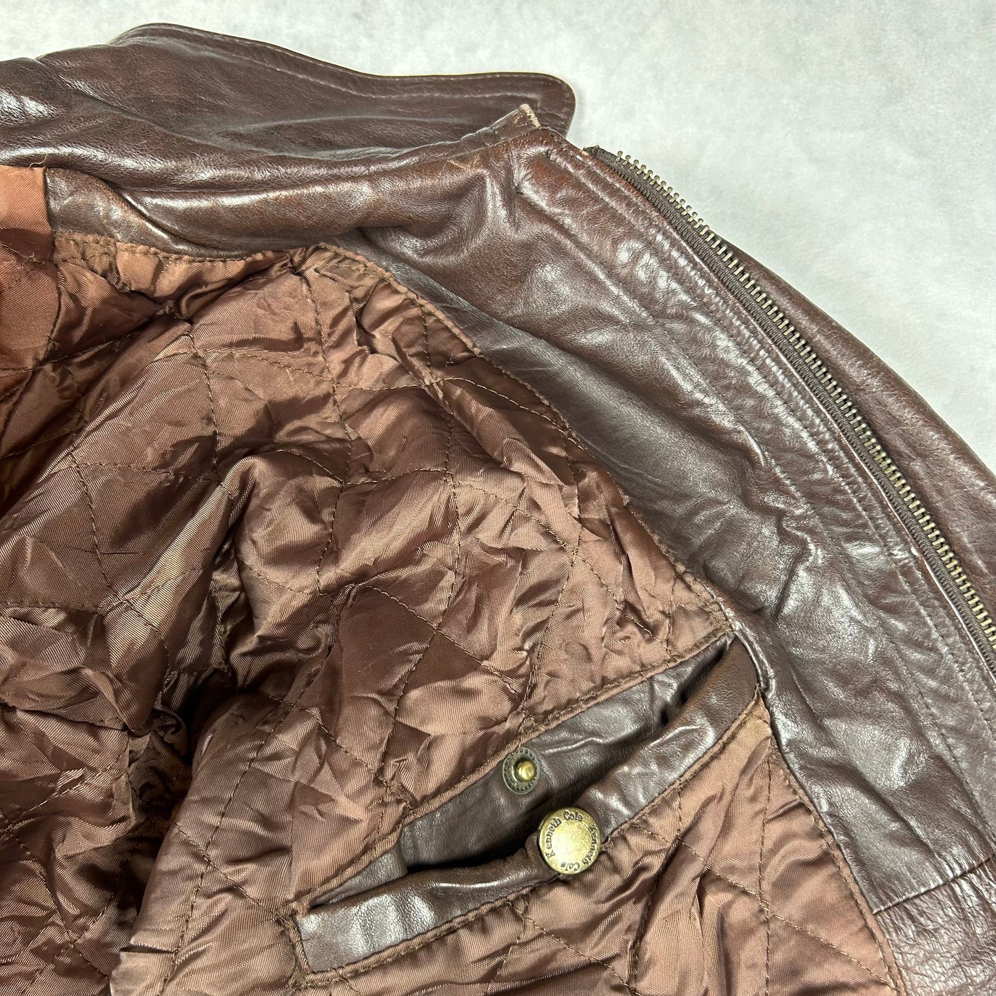Kenneth Cole Lederjacke / Mantel (XL)