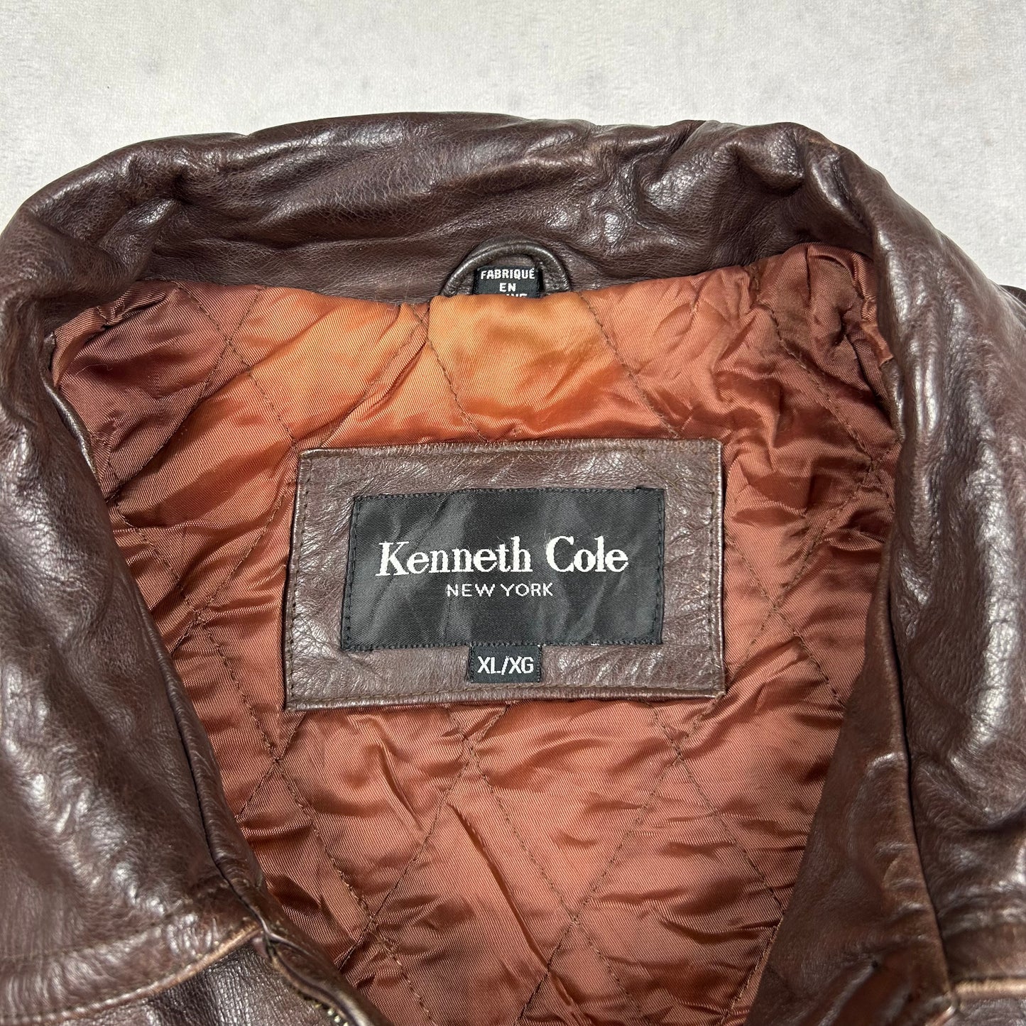 Kenneth Cole Lederjacke / Mantel (XL)
